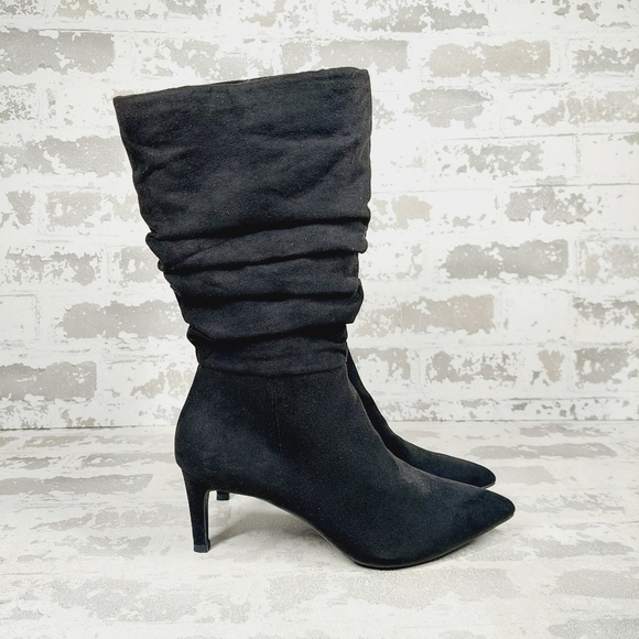 New Alfani Women's Lissa Faux Suede Slouch Boots C 717 - Picture 6 of 12